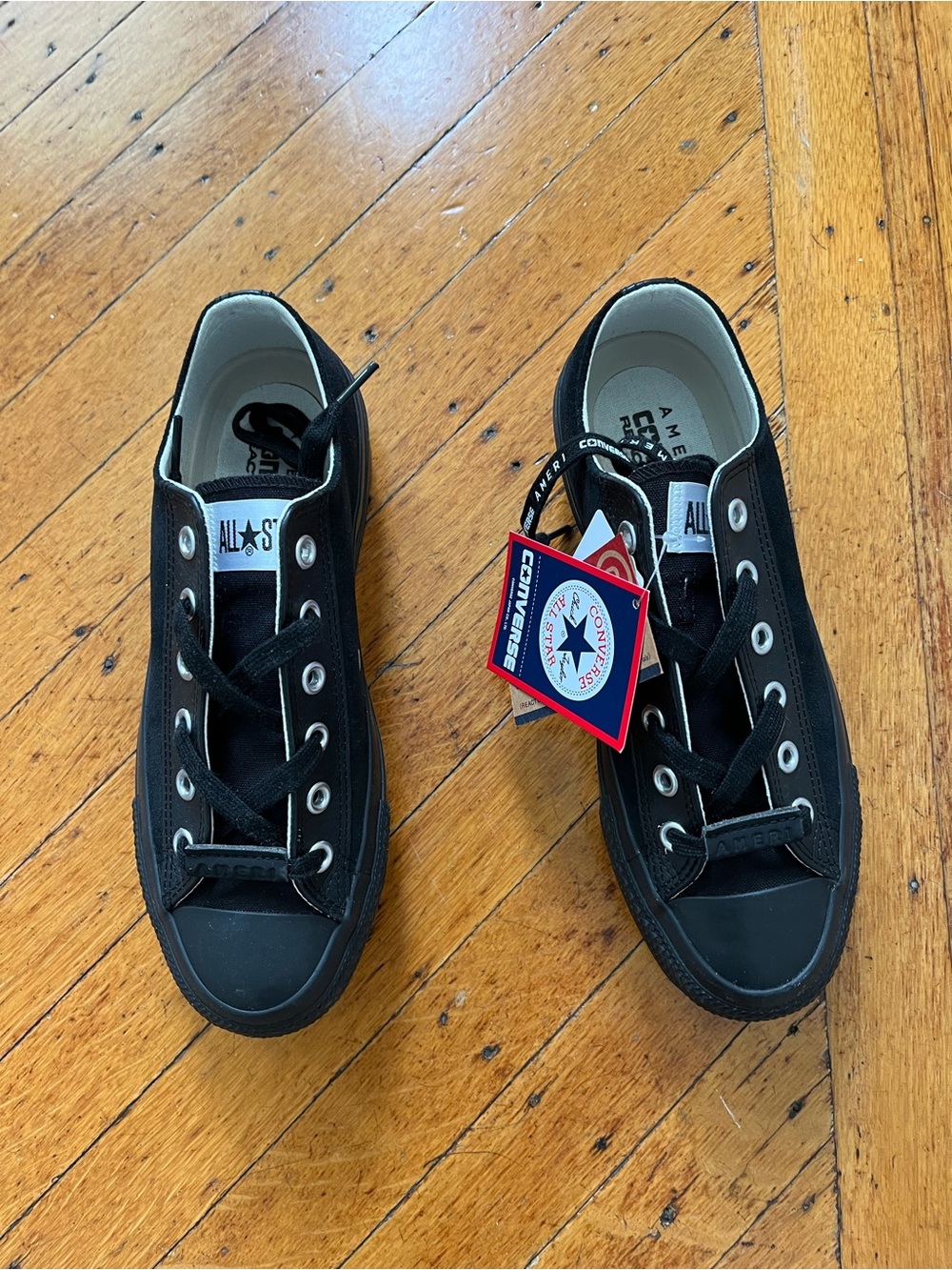 Ameri x Converse Japan Low Top Platform Sneakers in Black - Picture 2 of 11